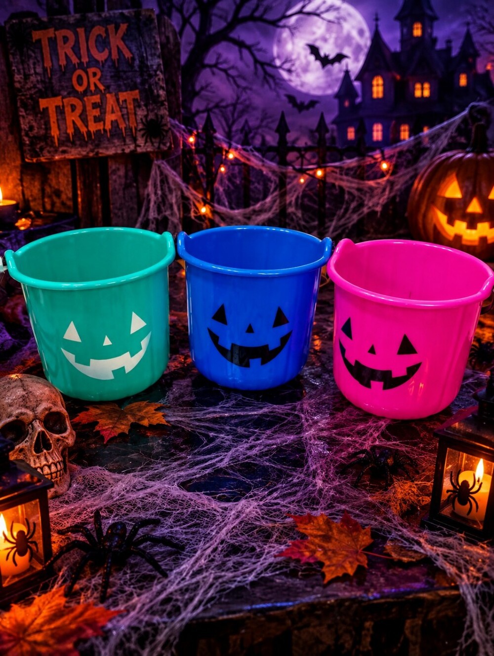 Jack-O'-Lantern Candy Buckets- Pick One